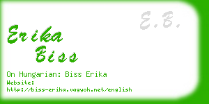erika biss business card